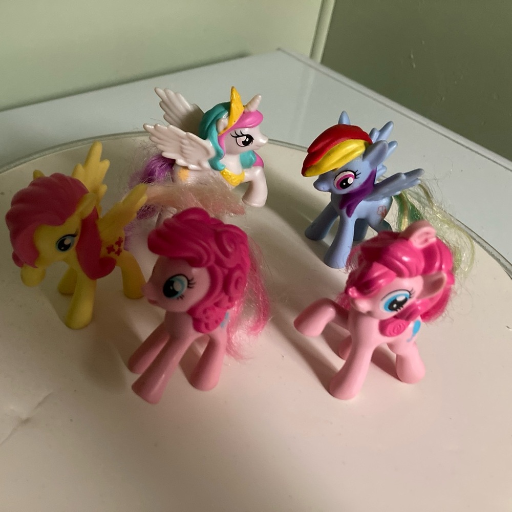 5 My Little Pony 2015 - 2016 Molded Hair PVC Vinyl Friendship Magic - Picture 1 of 2